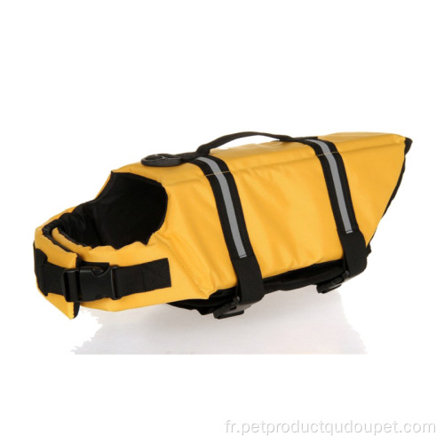 Gilets de sauvetage de combinaison flottante jaune réfléchissant